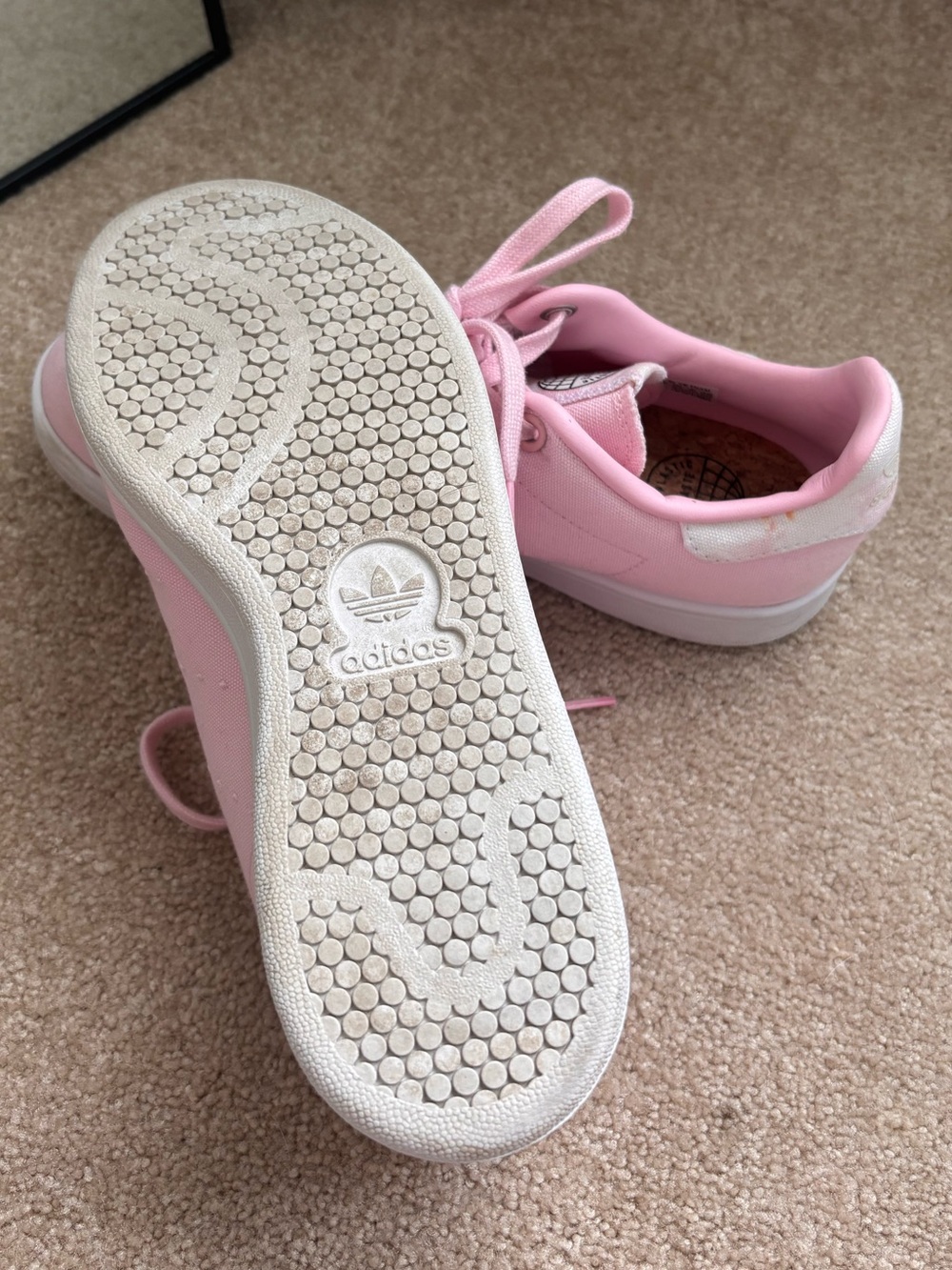 ADIDAS X STAN SMITH ORIGINALS CLEAR PINK SNEAKERS - Picture 9 of 13
